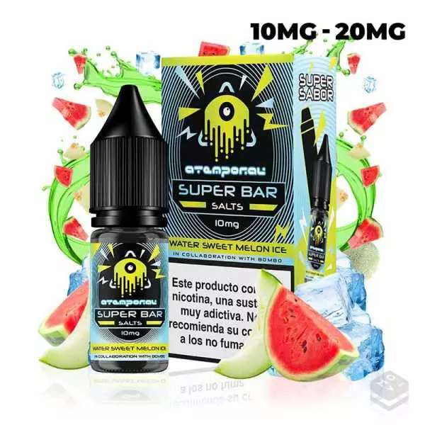 SALES DE NICOTINA WATER SWEET MELON ICE ATEMPORAL SUPER BAR THE MIND FLAYER 10ML