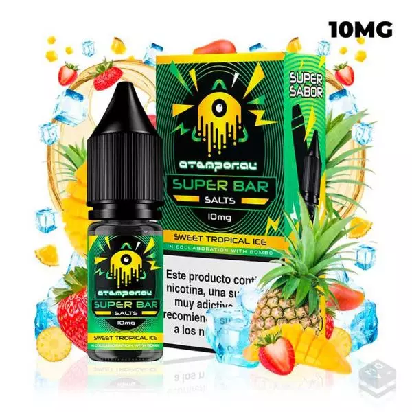 NICOTINE SALTS SWEET TROPICAL ICE ATEMPORAL SUPER BAR THE MIND FLAYER 10ML