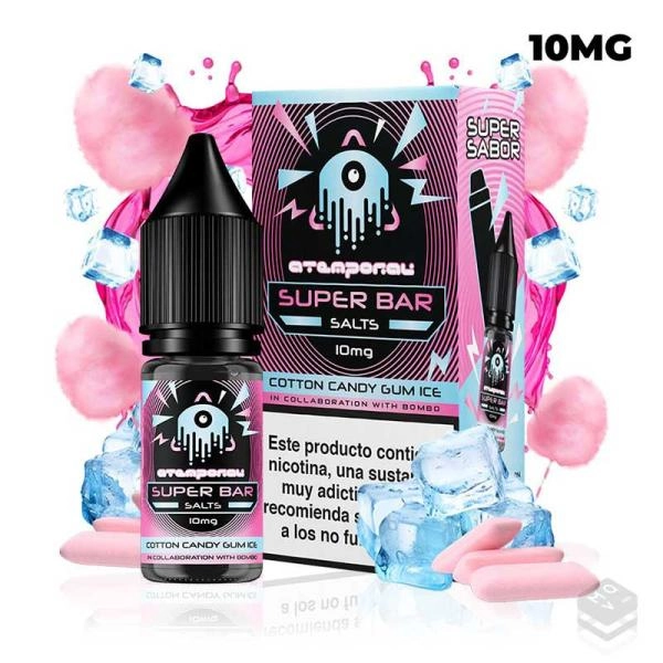 Sales de Nicotina Cotton Candy Gum Ice Atemporal Super Bar