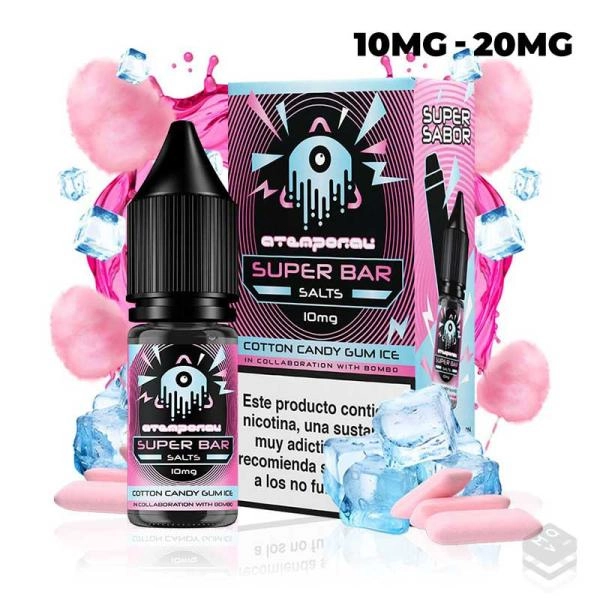 Sales de Nicotina Cotton Candy Gum Ice Atemporal Super Bar