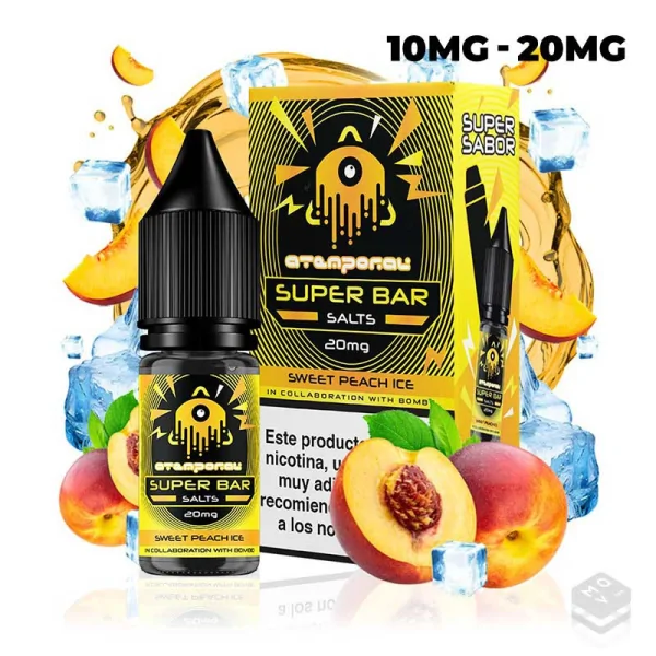 Sales de Nicotina Sweet Peach Ice Atemporal Super Bar