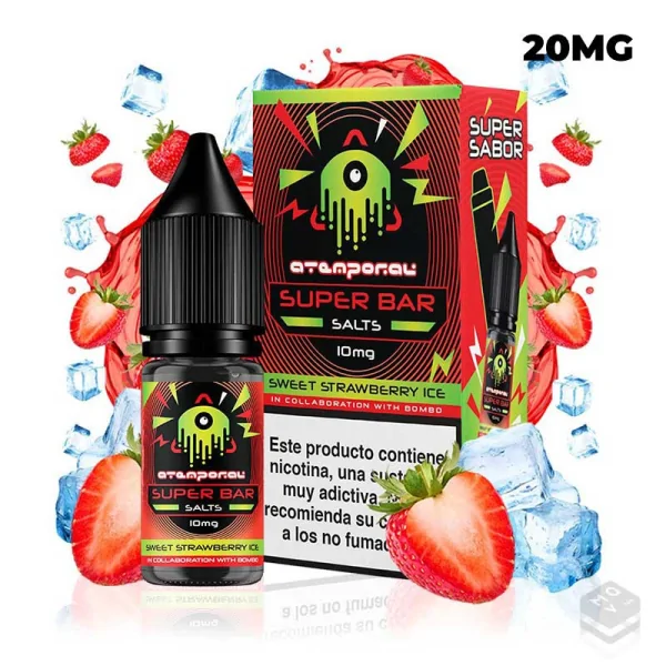 The Mind Flayer's Sweet Strawberry Ice Atemporal Super Bar Nicotine Salts