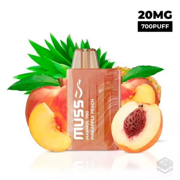 VAPER DESECHABLE MUSS MARMOL 700 PINEAPPLE PEACH 20MG