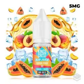 PAPAYA PEACH ICE BAR JUICE KINGS CREST SALTS 10ML