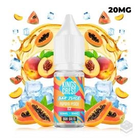 PAPAYA PEACH ICE BAR JUICE KINGS CREST SALTS 10ML VAPE