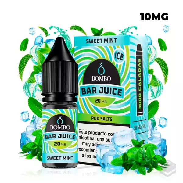 SALES DE NICOTINA SWEET MINT ICE BAR JUICE BY BOMBO 10ML