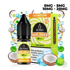 SALES DE NICOTINA COCONUT LIME ICE BAR JUICE BY BOMBO 10ML