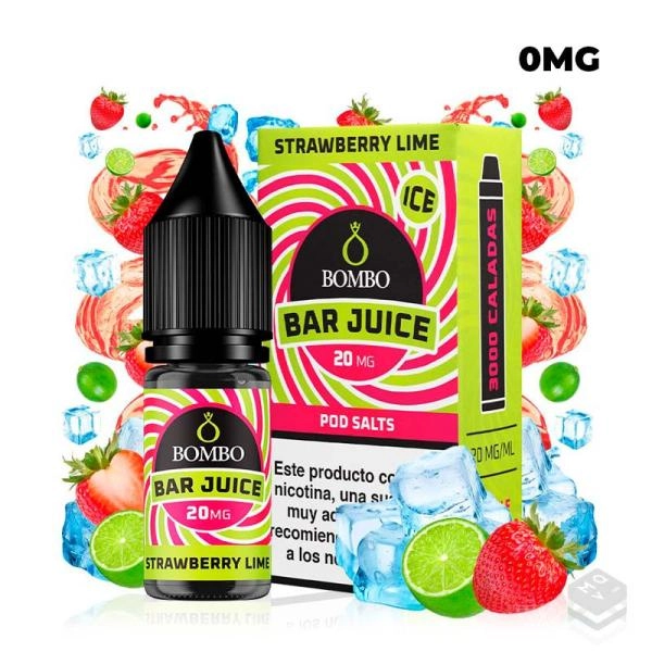 SALES DE NICOTINA STRAWBERRY LIME ICE BAR JUICE BY BOMBO 10ML