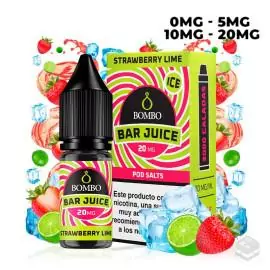 STRAWBERRY LIME ICE BAR JUICE BY BOMBO 10ML NICOTINE SALTS