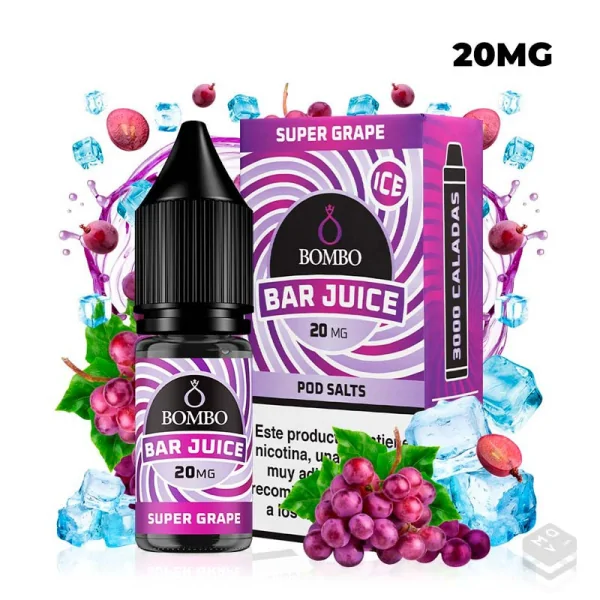 SUPER GRAPE ICE BAR JUICE BY BOMBO 10ML NICOTINE SALTS
