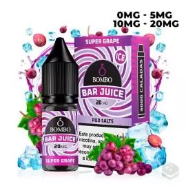 SALES DE NICOTINA SUPER GRAPE ICE BAR JUICE BY BOMBO 10ML