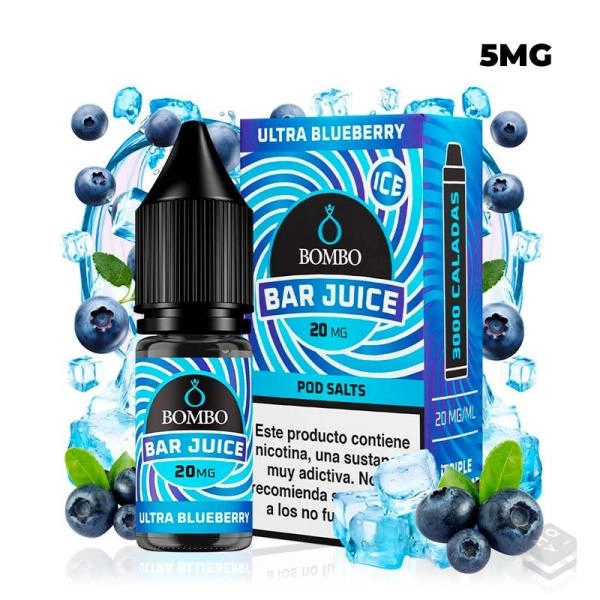 SALES DE NICOTINA ULTRA BLUEBERRY ICE BAR JUICE BY BOMBO 10ML