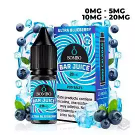 ULTRA BLUEBERRY ICE BAR JUICE BY BOMBO 10ML NICOTINE SALTS