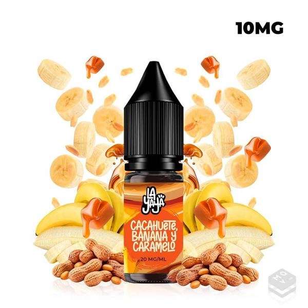 SALES DE NICOTINA CACAHUETE, BANANA Y CARAMELO LA YAYA SALT 10ML