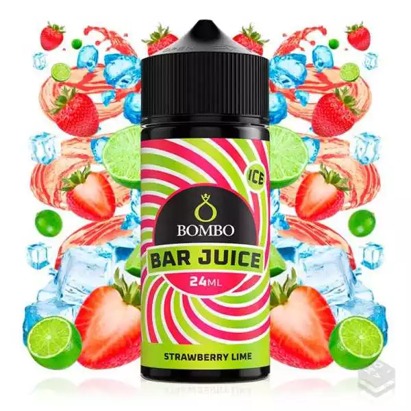 ELIQUID STRAWBERRY LIME ICE BAR JUICE BOMBO 100ML VAPE