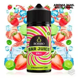 AROMA STRAWBERRY LIME ICE BAR JUICE BY BOMBO 24 ML LONGFILL