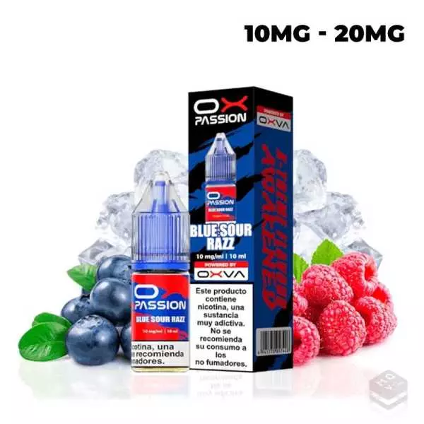 SALES DE NICOTINA BLUE SOUR RAZZ OXVA OX PASSION 10ML