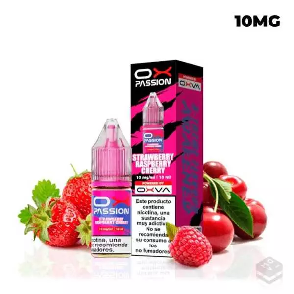 SALES DE NICOTINA STRAWBERRY RASPBERRY CHERRY OXVA OX PASSION 10ML