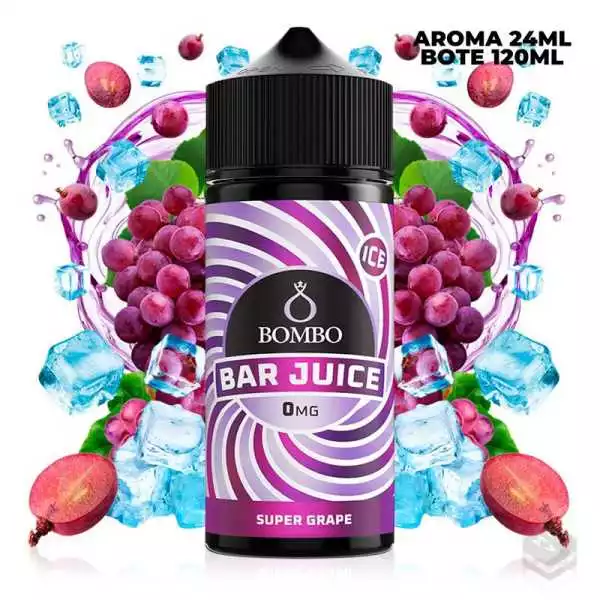 AROMA SUPER GRAPE ICE BAR JUICE BY BOMBO 24 ML LONGFILL