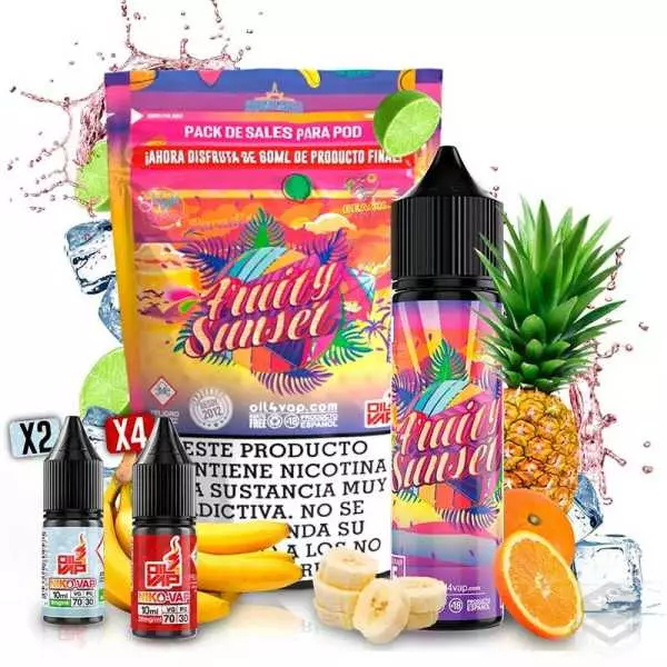 FRUITY SUNSET PACK OIL4VAP SALTS 60ML VAPE