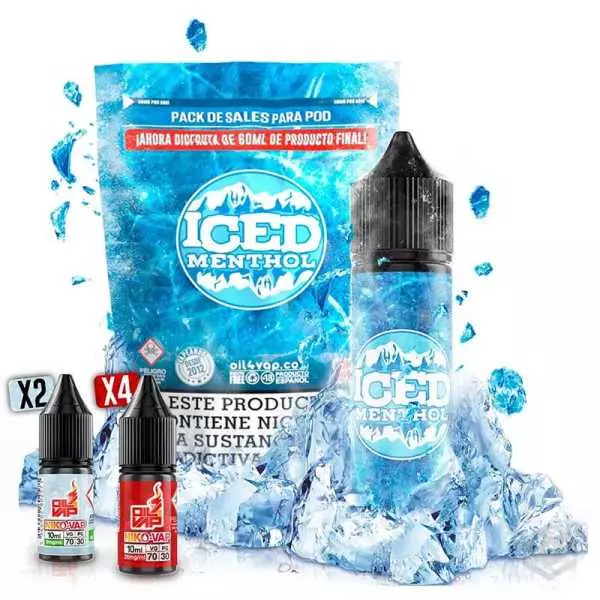 ICED MENTHOL PACK OIL4VAP SALTS 60ML VAPE