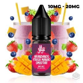 NICOTINE SALTS BLUEBERRY STRAWBERRY MANGO SMOOTHIE LA YAYA SALT 10ML