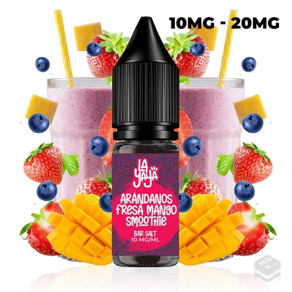 SALES DE NICOTINA ARANDANOS FRESA MANGO SMOOTHIE LA YAYA SALT 10ML 10MG 20MG