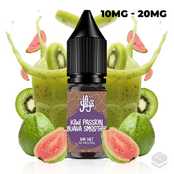SALES DE NICOTINA KIWI PASSION GUAVA SMOOTHIE LA YAYA SALT 10ML 10MG 20MG