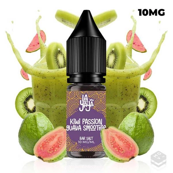 SALES DE NICOTINA KIWI PASSION GUAVA SMOOTHIE LA YAYA SALT 10ML 10MG