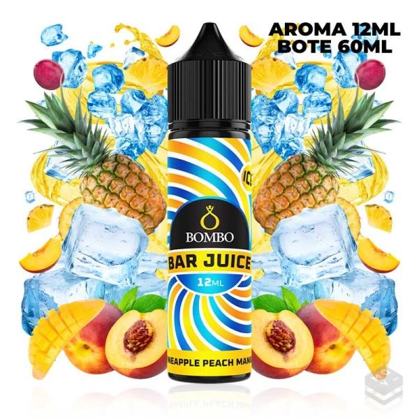 AROMA PINEAPPLE PEACH MANGO ICE BAR JUICE BY BOMBO 12 ML LONGFILL