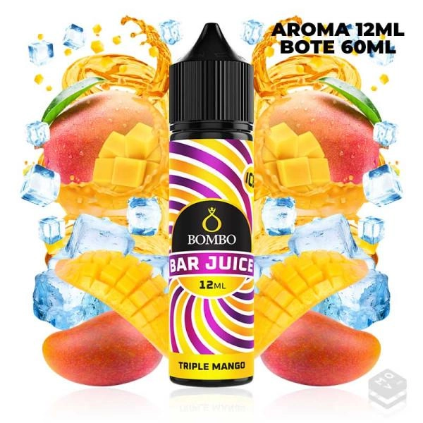 AROMA TRIPLE MANGO ICE BAR JUICE BY BOMBO 12 ML LONGFILL