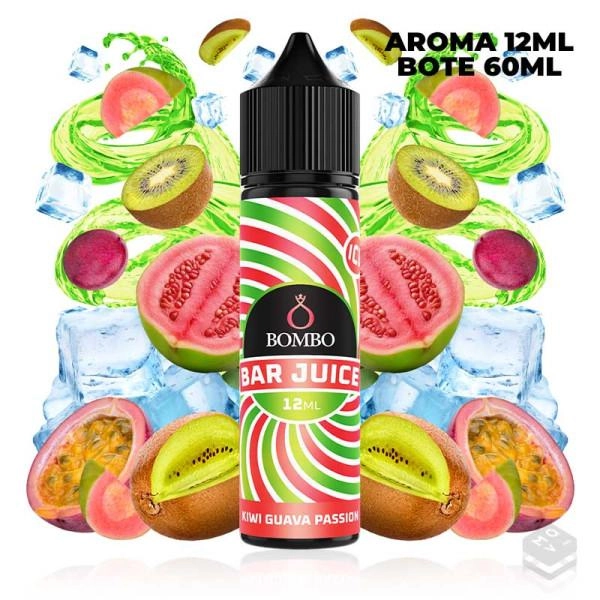 AROMA KIWI GUAVA PASSION ICE BAR JUICE BY BOMBO 12 ML LONGFILL