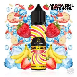 AROMA BANANA STRAWBERRY ICE BAR JUICE BY BOMBO 12 ML LONGFILL