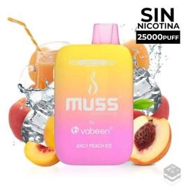 DISPOSABLE POD MUSS CYBER FLEX  JUICY PEACH ICE 0MG