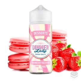 ELIQUID STRAWBERRY MACAROON BY DINNER LADY 100ML VAPE