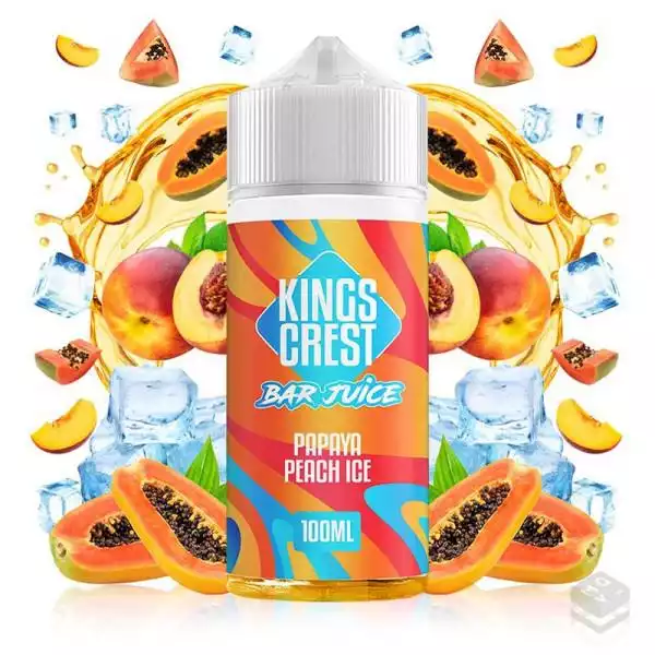 PAPAYA PEACH ICE BAR JUICE KINGS CREST 100ML