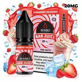 STRAWBERRY MILKSHAKE ICE BAR JUICE BY BOMBO 10ML NICOTINE SALTS