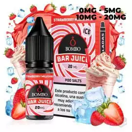 SALES DE NICOTINA STRAWBERRY MILKSHAKE ICE BAR JUICE BY BOMBO 10ML