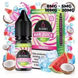 SALES DE NICOTINA WATERMELON COCONUT ICE BAR JUICE BY BOMBO 10ML