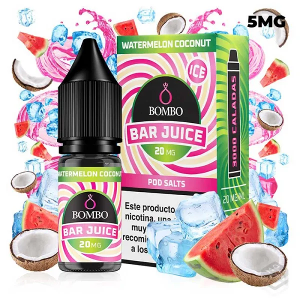 SALES DE NICOTINA WATERMELON COCONUT ICE BAR JUICE BY BOMBO 10ML 5MG
