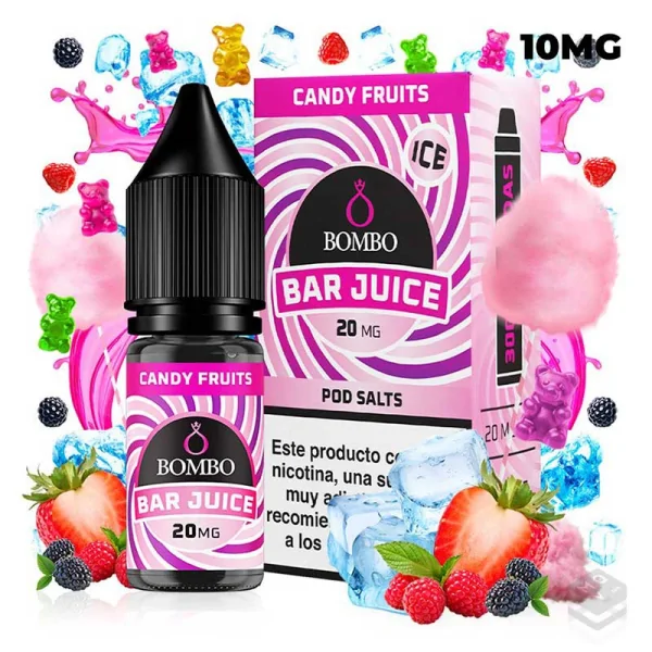 SALES DE NICOTINA CANDY FRUITS ICE BAR JUICE BY BOMBO 10ML 10MG