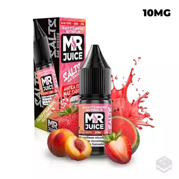 SALES DE NICOTINA PEACH STRAWBERRY WATERMELON MR. JUICE 10ML 10MG