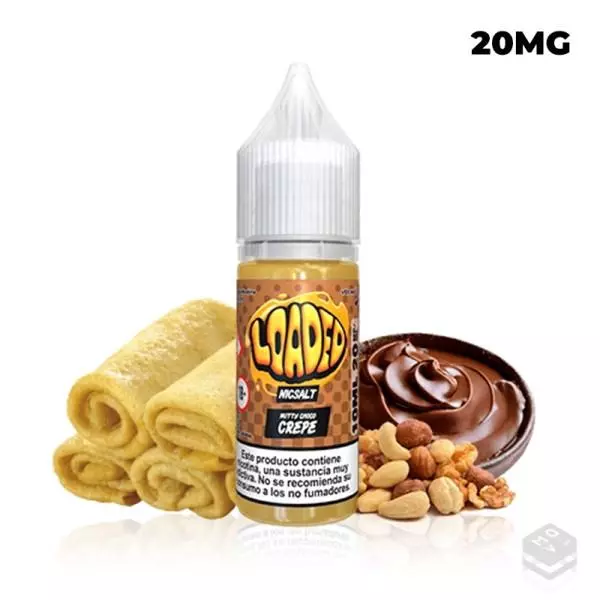 SALES DE NICOTINA NUTTY CHOCO CREPE LOADED 10ML 20MG