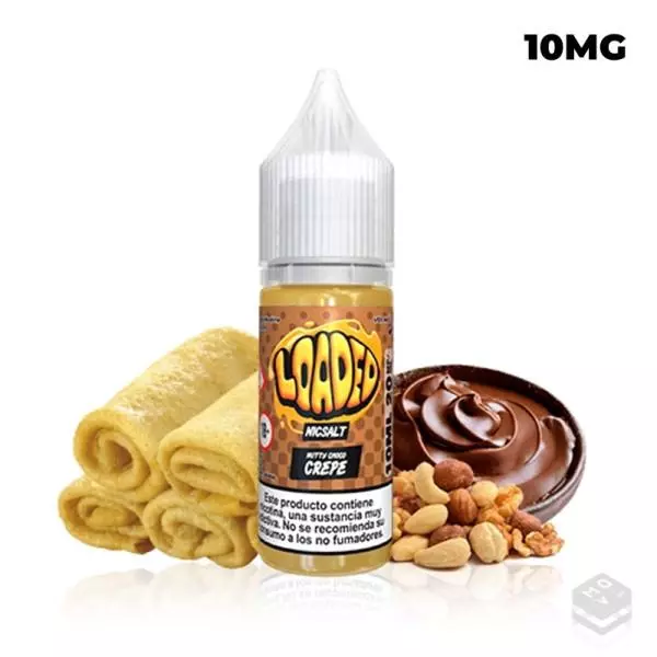 SALES DE NICOTINA NUTTY CHOCO CREPE LOADED 10ML 10MG