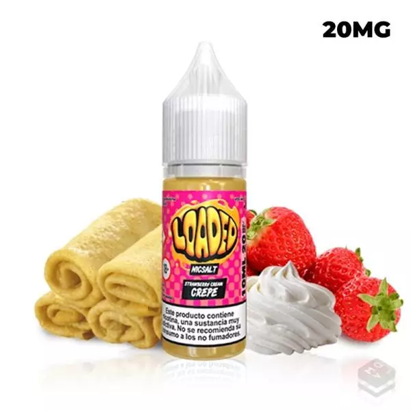 SALES DE NICOTINA STRAWBERRY CREAM CREPE LOADED 10ML 20MG