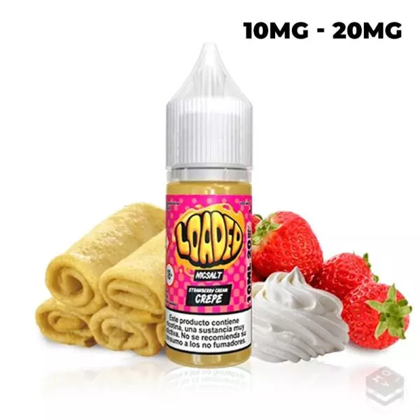 SALES DE NICOTINA STRAWBERRY CREAM CREPE LOADED 10ML