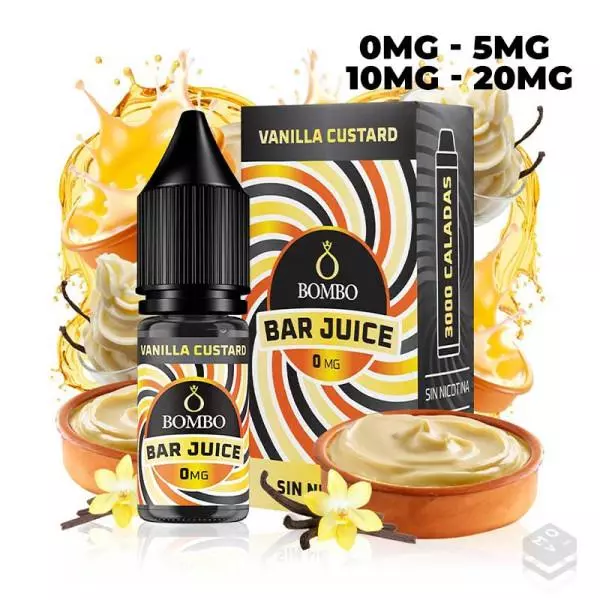 SALES DE NICOTINA VANILLA CUSTARD BAR JUICE BY BOMBO 10ML