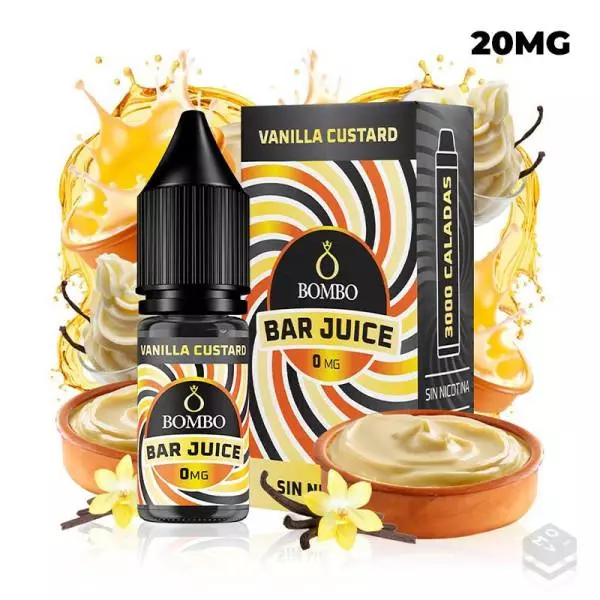 SALES DE NICOTINA VANILLA CUSTARD BAR JUICE BY BOMBO 10ML 20MG