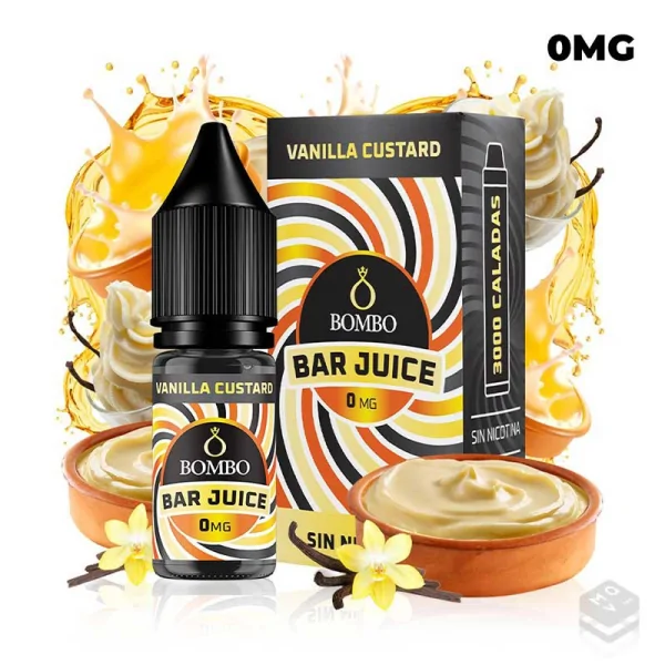 SALES DE NICOTINA VANILLA CUSTARD BAR JUICE BY BOMBO 10ML 0MG