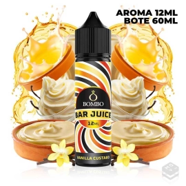 FLAVOUR VANILLA CUSTARD BAR JUICE BY BOMBO 12 ML LONGFILL